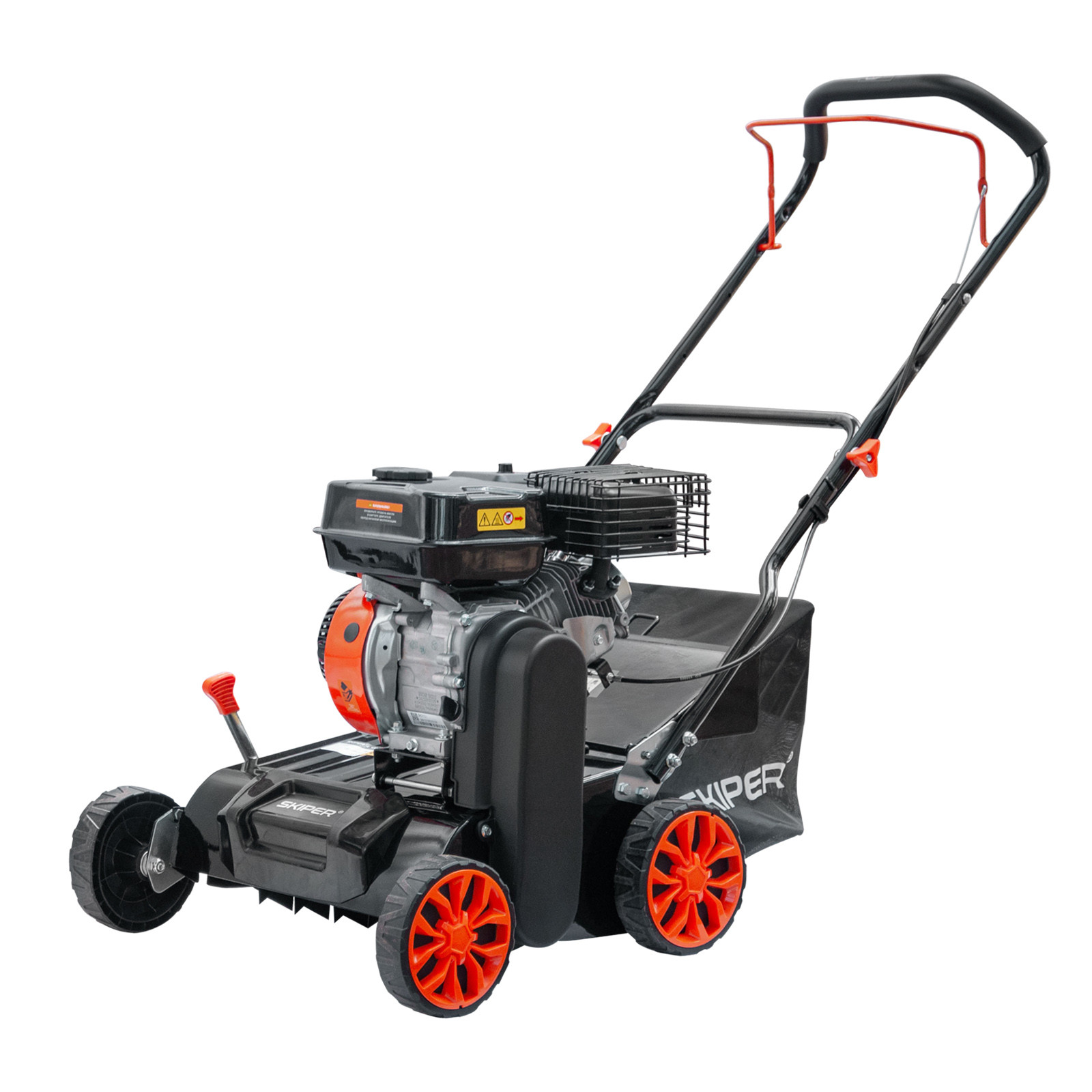 Аэратор-скарификатор Skiper AS400 (шир 40 см, 8 лс, 8 уров.обработки, ручн.привод, травосб.45 см) 2 8 лс