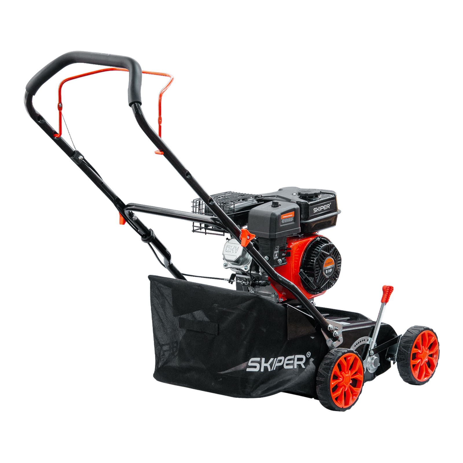 Аэратор-скарификатор Skiper AS400 (шир 40 см, 8 лс, 8 уров.обработки, ручн.привод, травосб.45 см) 5 травосб.45 см)