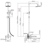 Смеситель (душевая стойка) настенный из нержавеющей стали для ванной комнаты "Oasis" SUS2000MSt_Car 4 Смеситель (душевая стойка) настенный из нержавеющей стали для ванной комнаты "Oasis" SUS2000MSt_Car