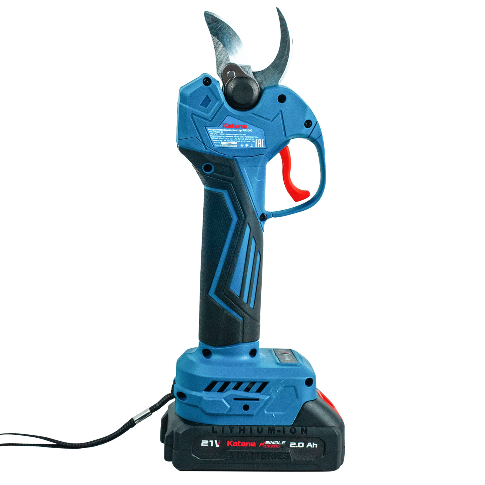 Секатор аккумуляторный KATANA PR3000 3 дисплей