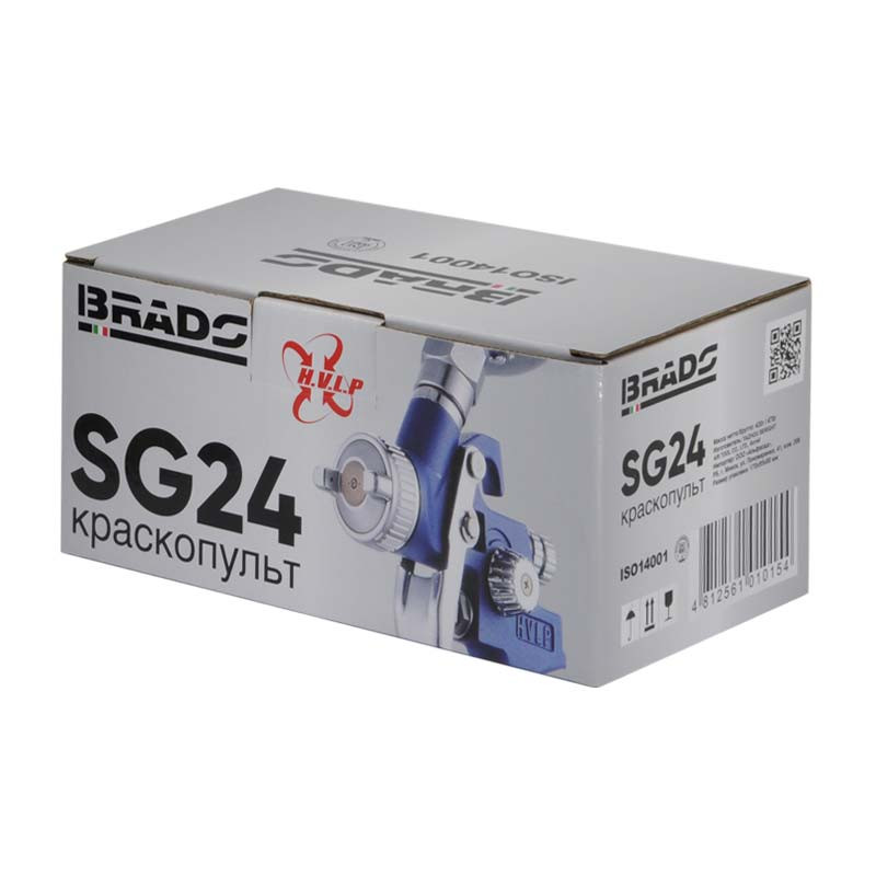 Краскопульт BRADO SG24 HVLP 1,0мм: 3,5бар: 0,1л метал бак (аналог SG05) 4 1л метал бак (аналог SG05)