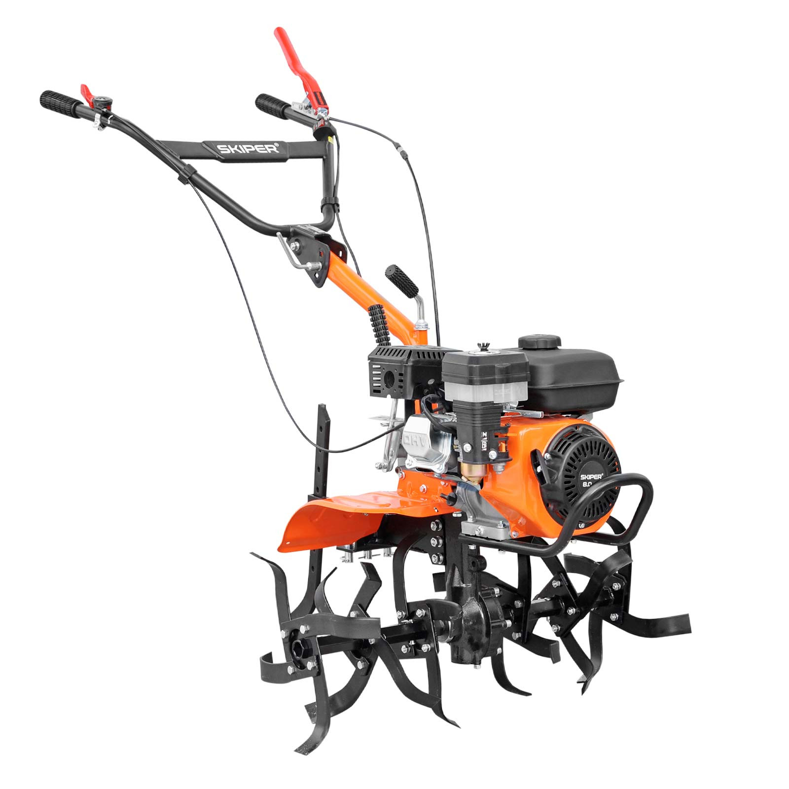 Культиватор SKIPER SP-800 (8 л.с, без ВОМ, передач 2+1, 2 года гарантии, без колёс, обр.сцепление) 3 передач 2+1